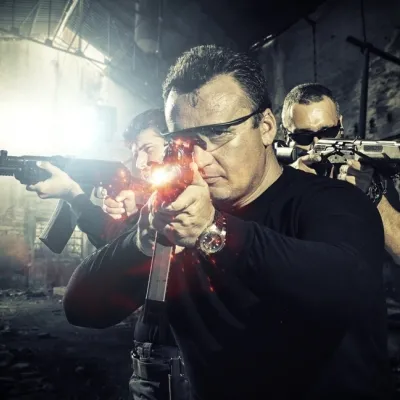 Shooting  with 5 Guns